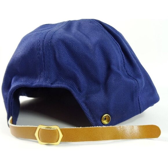 Moosehead Dry Ice Beer Hat Leather Strap Snap Back Cap Dark Navy Blue - Picture 4 of 6